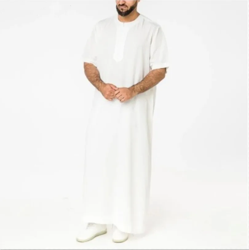 New Muslim Middle East Arabia Malaysia men's shirt zipper Muslim robe islamic clothing men