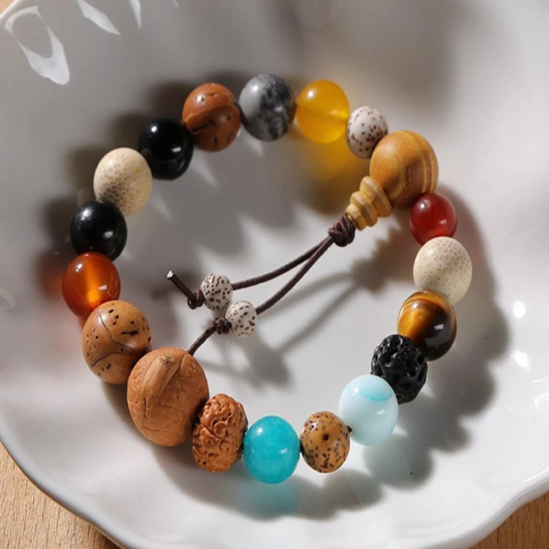 

New Eighteen Seed Bodhi Seed Buddha Bead Bracelet for Men and Women
