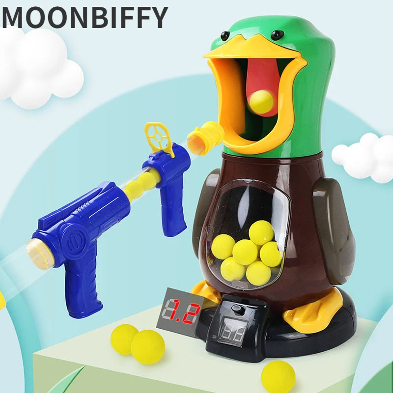 

Novelty Shooting Toys with Light Hungry Shooting Duck Air-powered Soft Bullet Ball Electronic Scoring Battle Games Kid Gift
