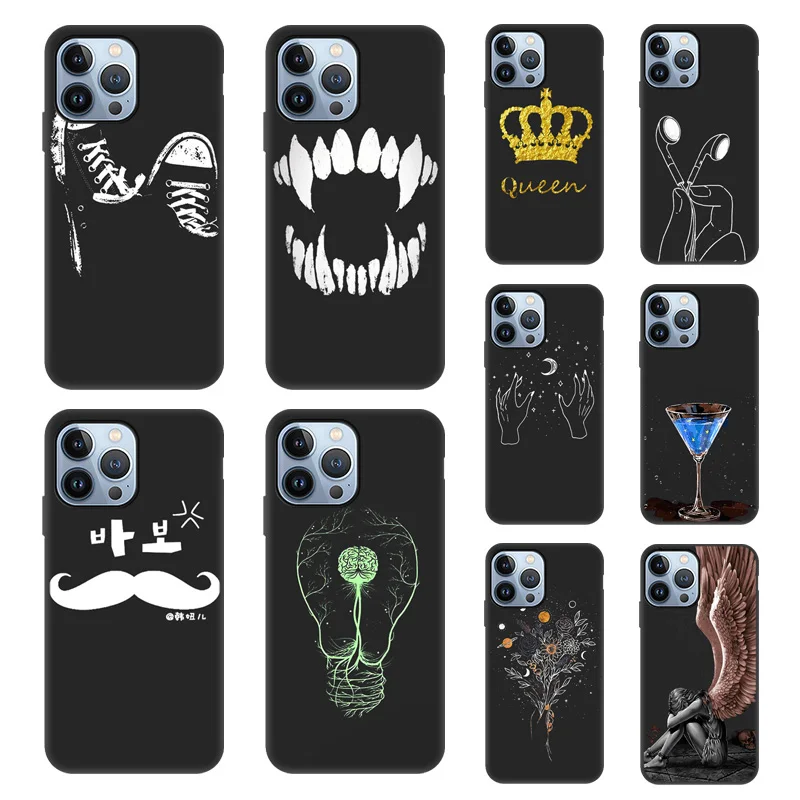 

Cartoon Pattern Phone Case For iphone 11 12 13 Pro Xs Max Case Silicone Cases For iphone XR X 7 8 6S Plus SE Mini Cover Fundas