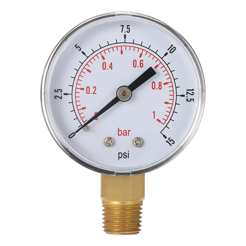 50mm 1/4 Low Pressure Gauge Bar Meter Hydraulic Tester Dial Manometer
