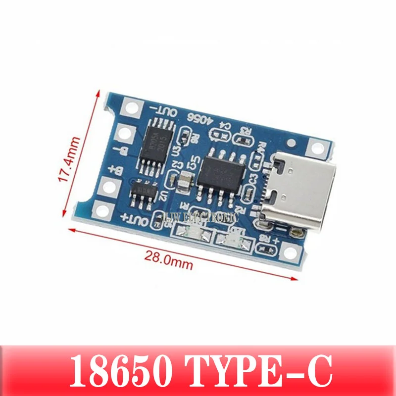 1 шт. зарядная плата TP4056 с разъемом type-c/Micro USB 5 В 1A 18650