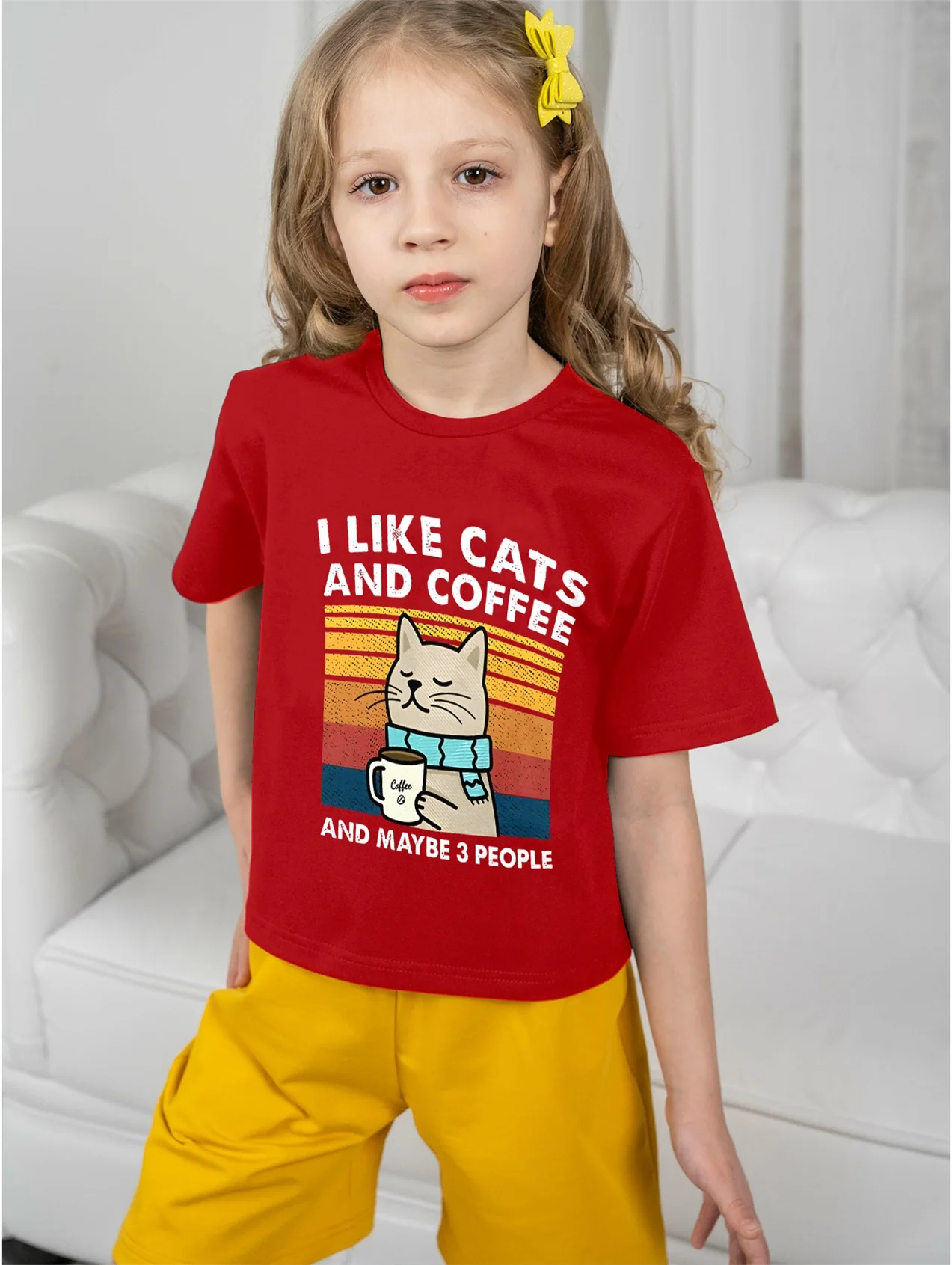 Футболка детская с коротким рукавом на возраст 5-14 лет