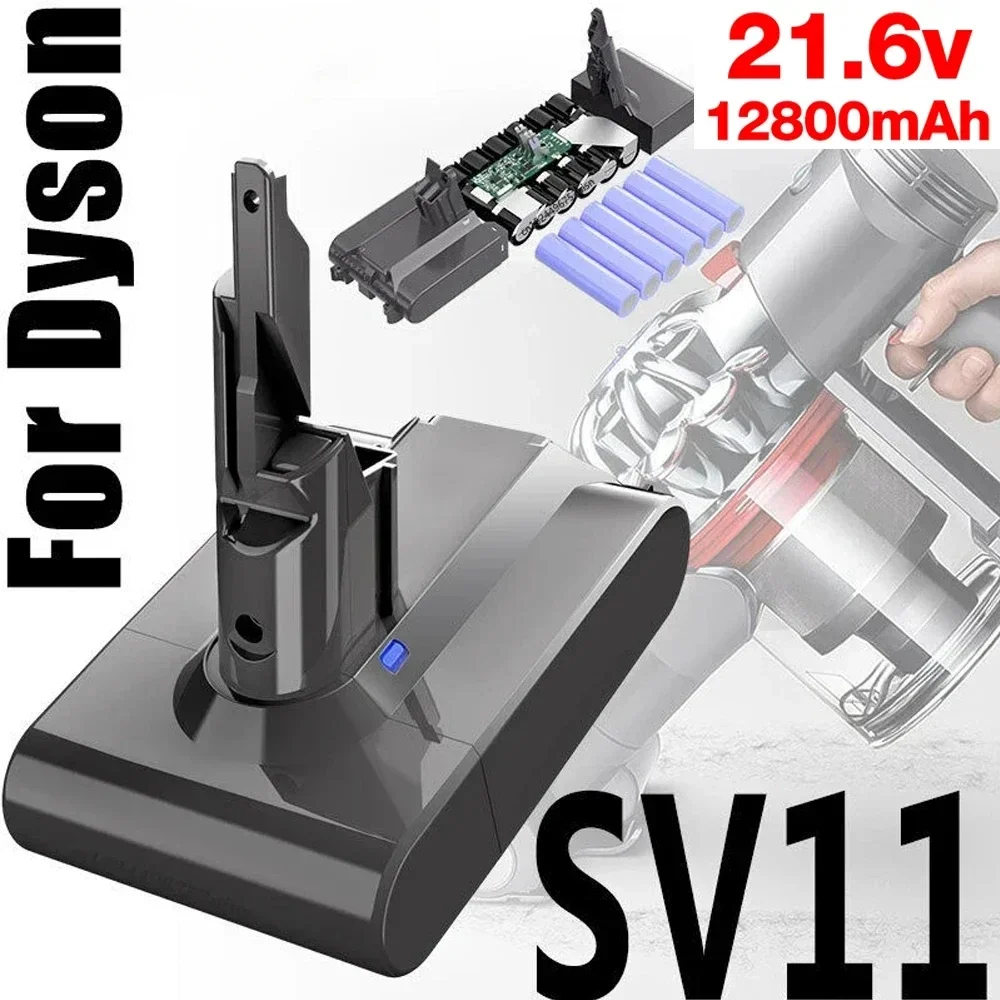Фото V7 128000 Оригинальный аккумулятор mAH для Dyson V7 Motorhead Animal Absolute SV11, аккумулятор 21,6 В DE FR RU + ручной пылесос для лодки №1