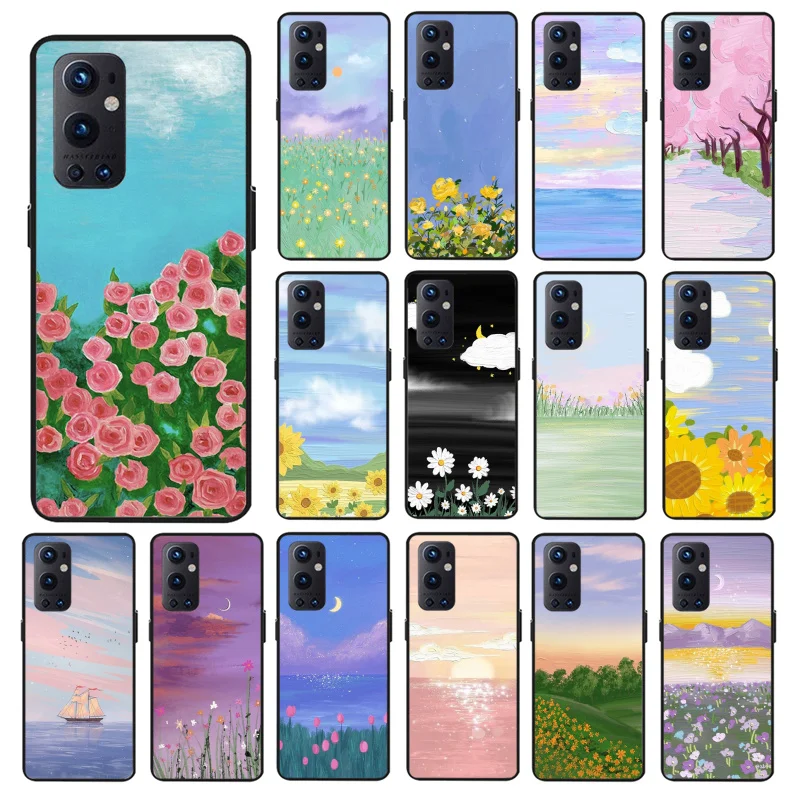 

Hand Painted Flower Sceneary Phone Case for OnePlus 10 Pro 10T 7T Pro 8 8Pro 8T 9 Pro 9R 9RT Nord2 OnePlus N100 N10 N200 Nord CE