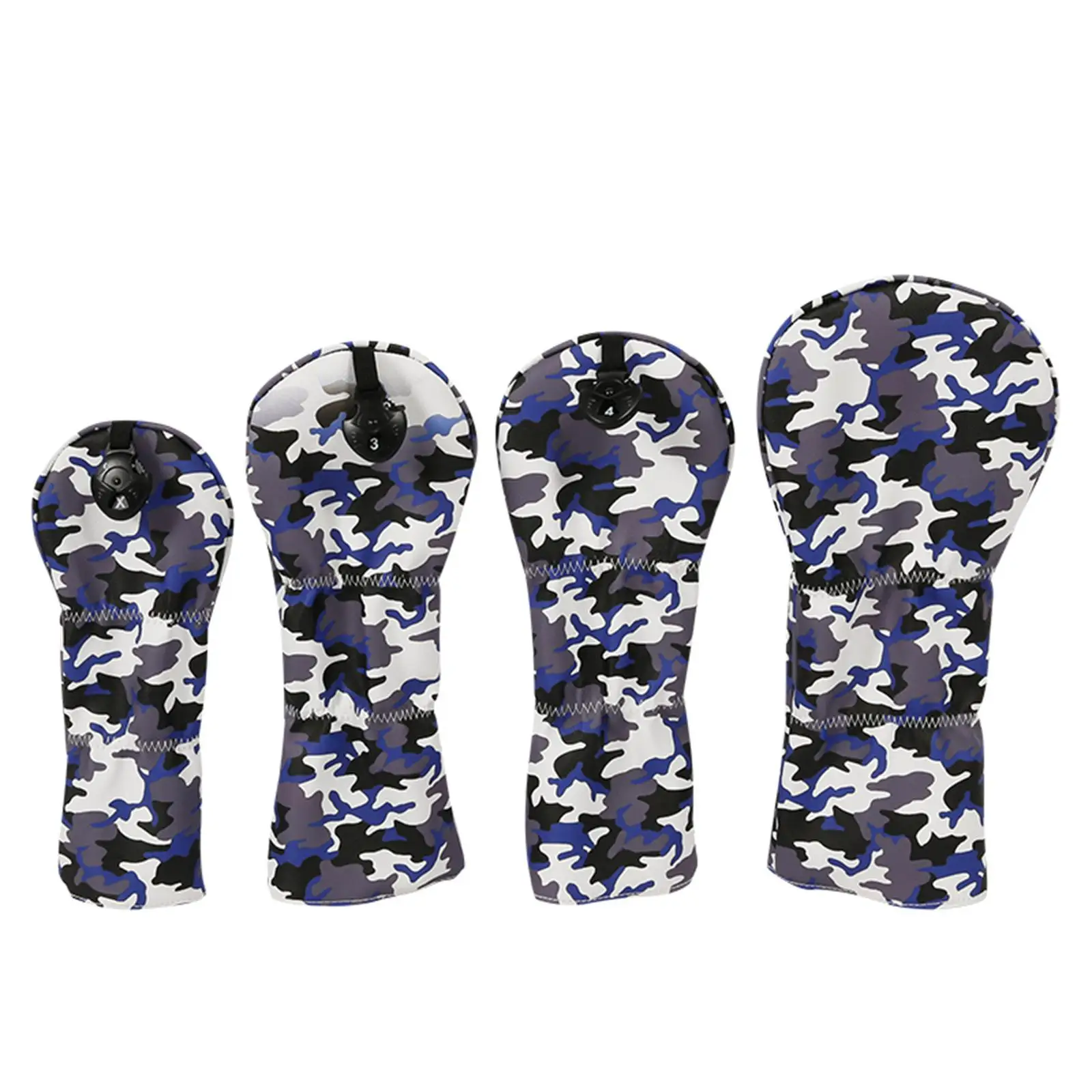 

4 Pieces Golf Wood Headcover Durable Anti Scratch Golf Club Covers Protector