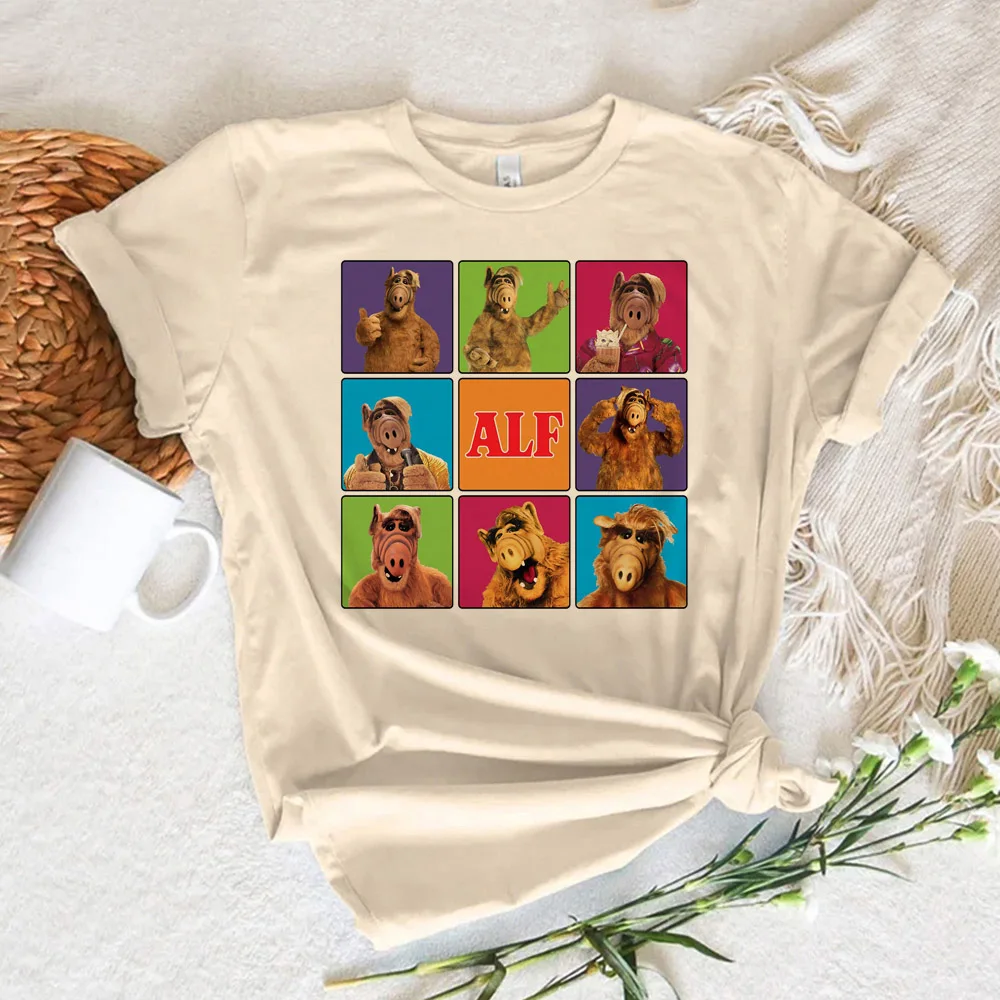Женская комиксная футболка Alf одежда с графическим принтом для девушек в стиле