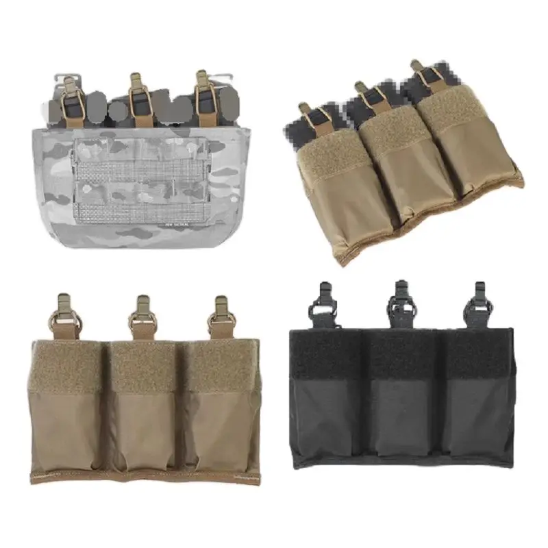 

Military Tactical FCPC Vest Front Panel Replacement Magazine Bag ，556 545 Internal Triple Split Bag