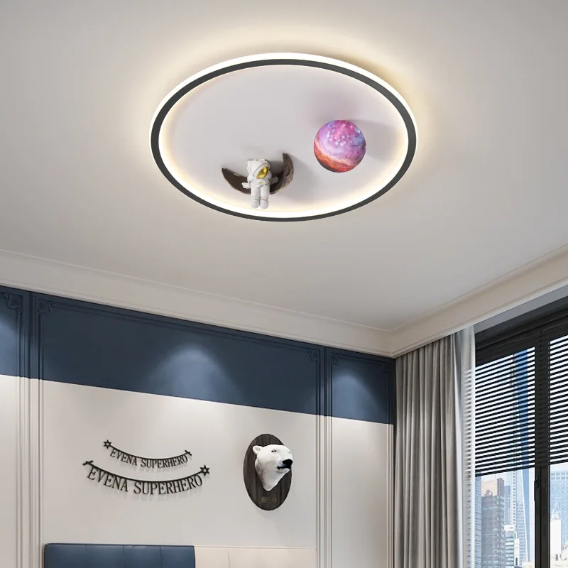 

Потолочные светильники для спальни, креативные астронавты, трехмерная Планетарная лампа, современное потолочное освещение для детской комнаты принцессы