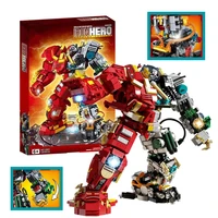 disney marvels hulkbuster perspective iron man hulk heroes mecha ironman robot figures building brick block gift toy boy