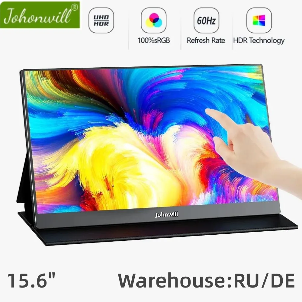 

15.6 Inch Portable Monitor USB Type C HDMI-compatible Display for PS4 5 Switch Xbox One Laptop Computer Phone Monitors
