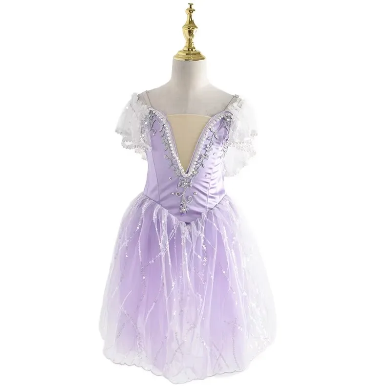 3-цветное блестящее красное платье для девочек детский костюм балетное