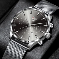 montre homme mens watches luxury men business stainless steel mesh belt quartz wrist watch male sports watch relogio masculino