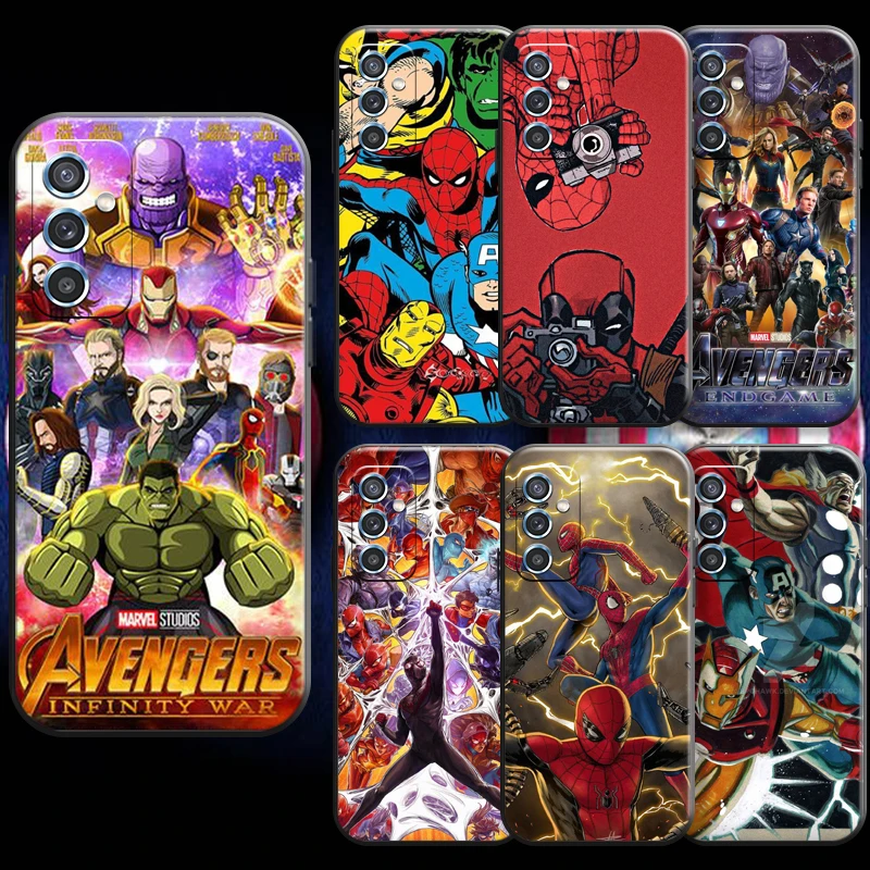 

Marvel Spiderman Comics For Samsung A20 A21 A22 4G 5G Phone Case Soft Back Funda Black Carcasa Coque Silicone Cover