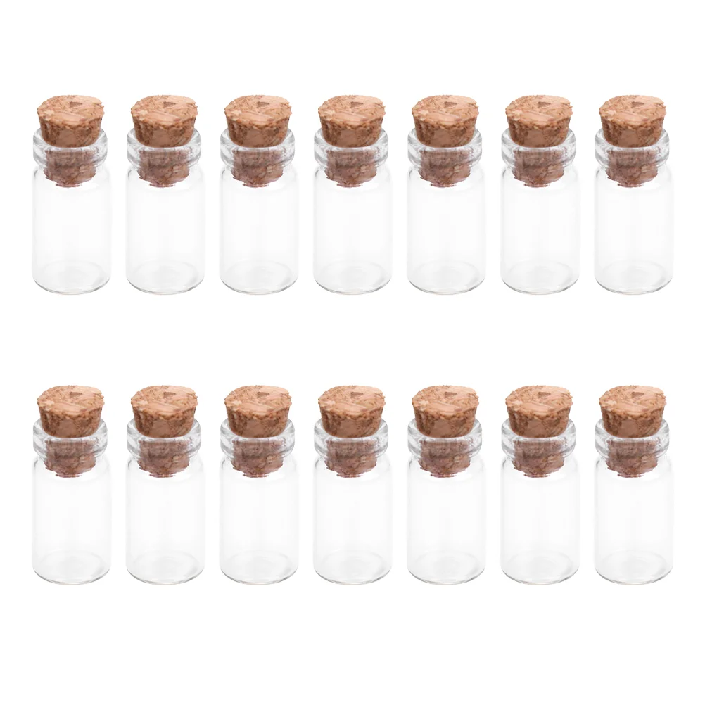 

50 PCS Decorative Bead Containers Clear Container Wedding Bottles Glass Wish Bottles Glass Bottles Containers Food