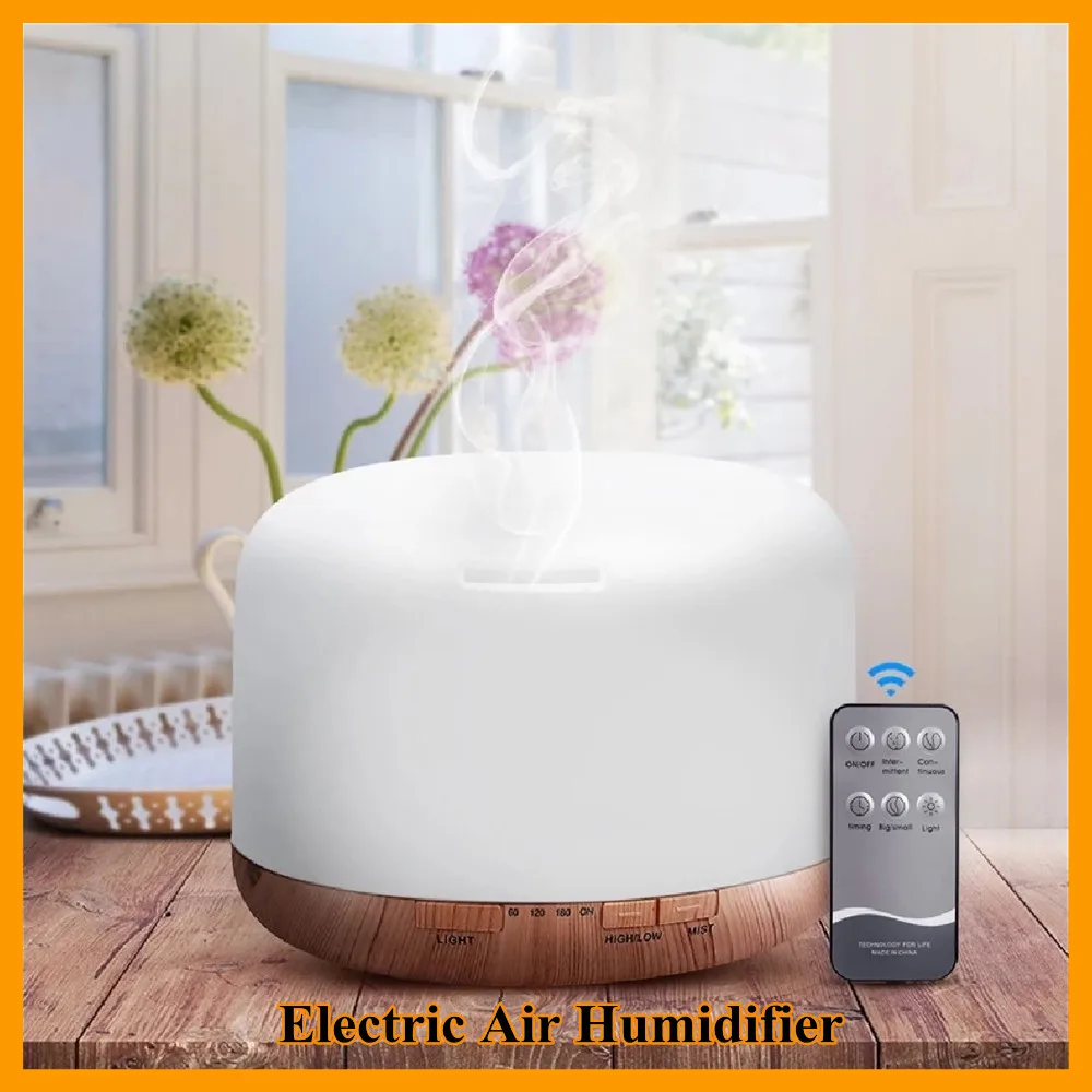 

TOMAS Electric Air Humidifier Essential Oil Diffuser 300ML 500ML Ultrasonic Cool Mist Maker Fogger LED Lamp Aroma House Office