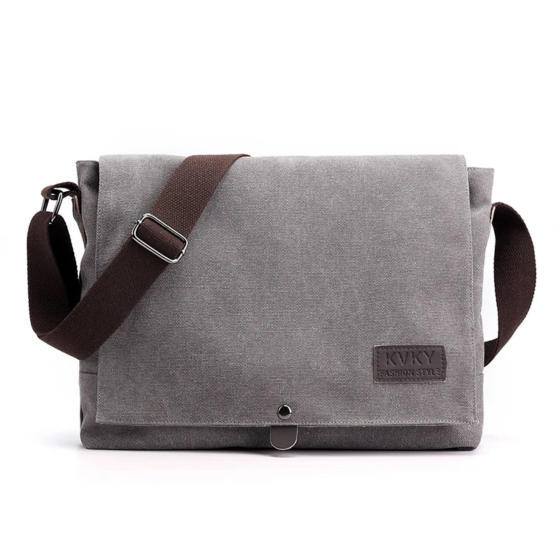 

Men's Canvas Crossbody Shoulder Messenger Bags Man New Fashion Cross Body Bag Casual Solid Multi Function Portable Male Bag
