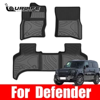 for land rover defender 110 4 doors 2020 2021 2022 car floor mat carpet pu leather foot pad mats cover car styling accessories