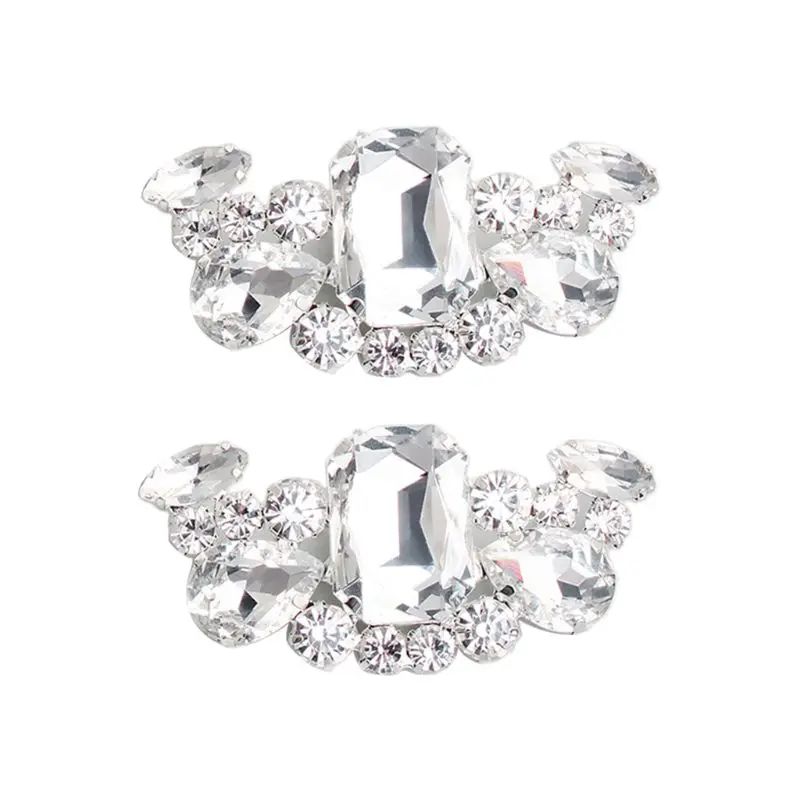 

Bridal Wedding Shoe Flowers Women High Heel DIY Accessories Simple Charming Rhinestone Shoes Buckle