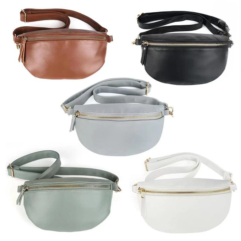 

Fashion Sports Fanny Pack Men and Women 2023 Solid Color Zipper Explosion Large Capacity Trend Crossbody Bag Waterproof Portable