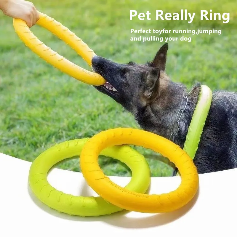 

Toys Interactive Dog Flying Disk Chewing Aggressive Puller Floating Training Game Anti-bite Pet Playing Toys Ring Dog Supplies