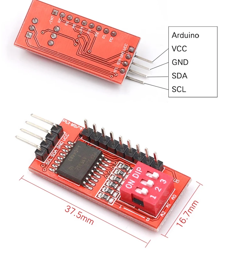 Модуль расширения IO PCF8574T электронный строительный блок I2C оригинальный