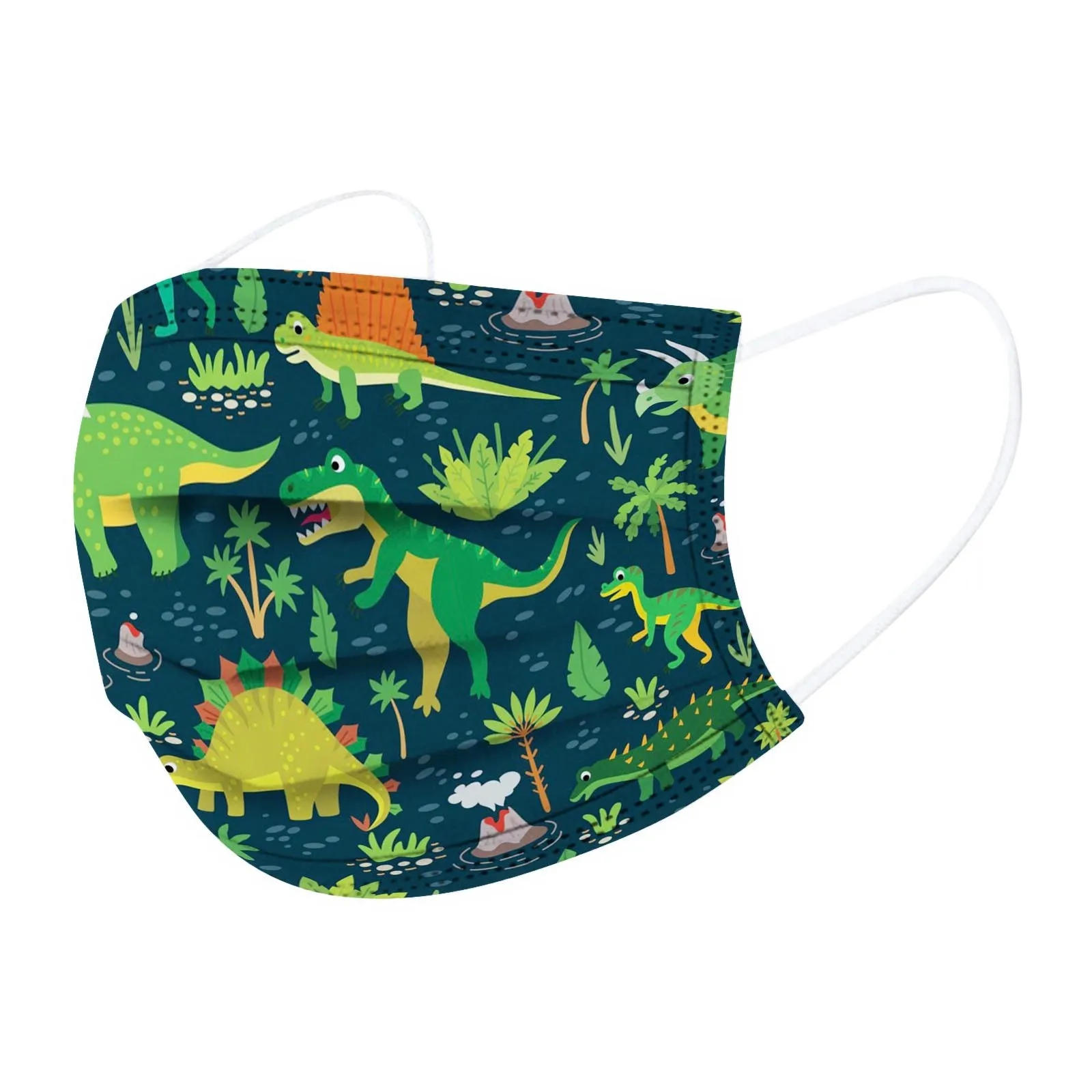 Child Kids Dinosaur Disposable Face masque 3Ply Ear Loop Protective маска 10PC mascarilla Monder Scarf Halloween Cosplay MasK - купить