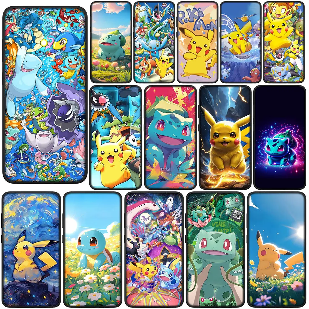 Squirtle P-Pokemons GO P-Pikachus Cover Phone Case for OPPO A17 A15 A16 A53 A79 A96 A95 A94 A74 A78 A58 A38 A57 A77 A40 A80
