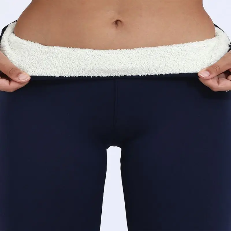 

Thick Velvet Legging Women Pants High Waist Black Leggings Warm Winter Compression Thick Lamb Wool Pants Cold Resistant Pants