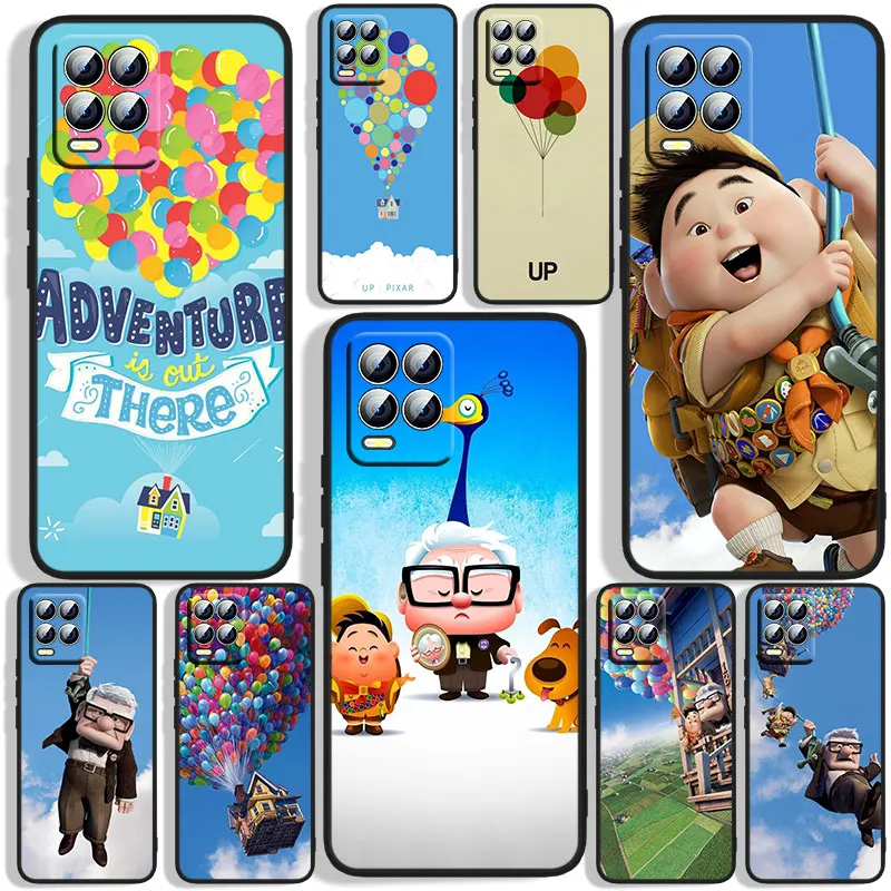 

Disney UP Animation Phone Case For OPPO Realme C2 C3 C11 C20 C21 C21Y Q3S Q5i X2 X3 Neo2 GT2 GT Neo3 Black Funda Cover Soft Capa