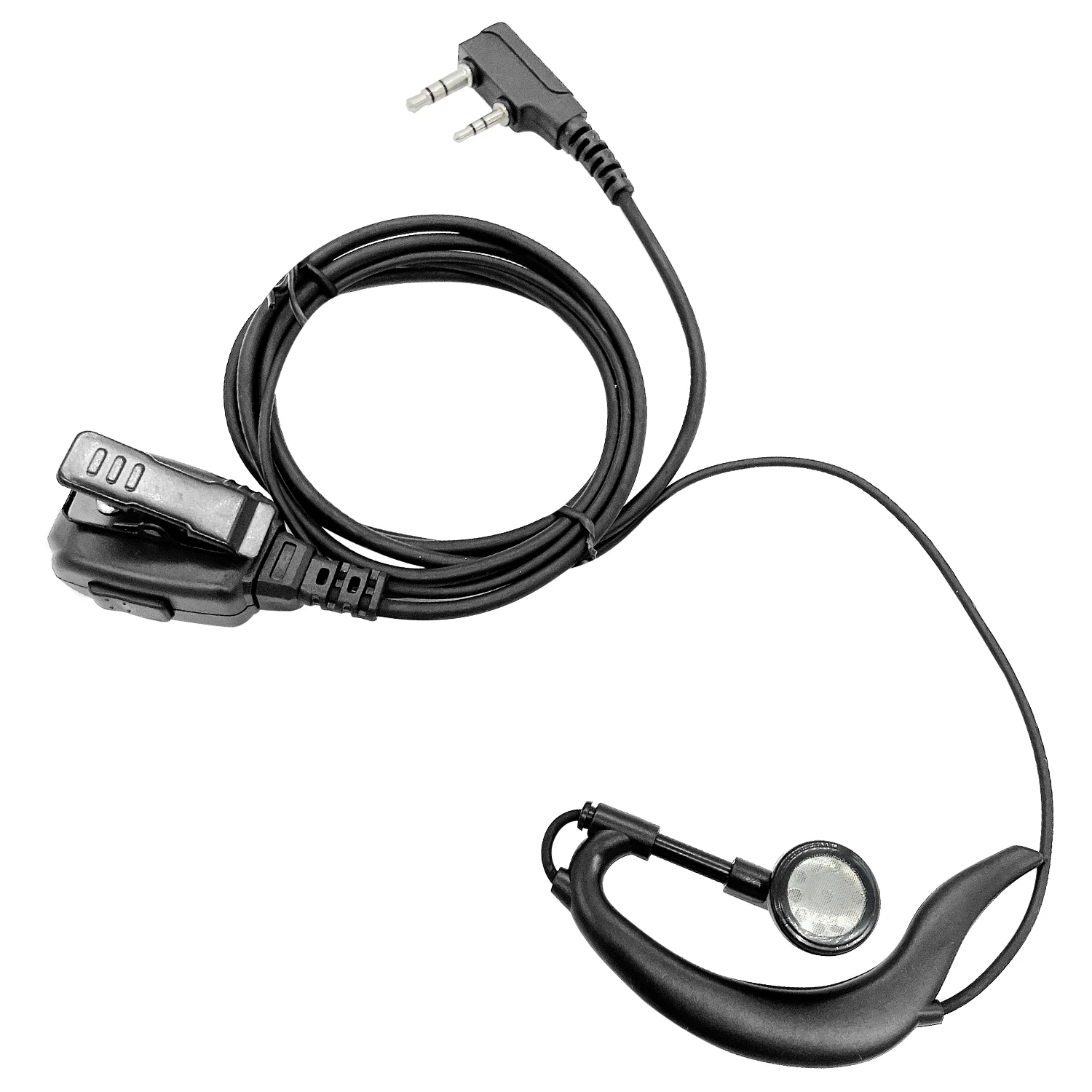 2 Pack PTT Type G headphones walkie talkie headset Earpiece microphone for baofeng  UV-3R, UV-5R, UV-5RA, UV-5X3, UV-5RX3, UV-5R