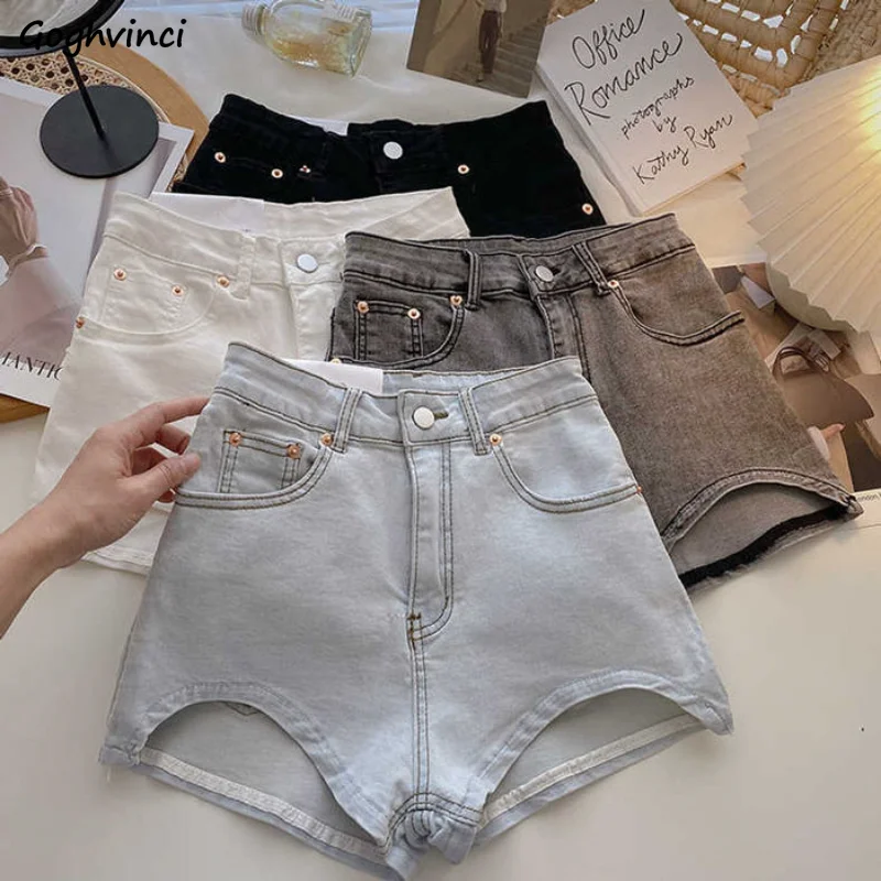 

Шорты женские с завышенной талией, однотонные приталенные Простые повседневные универсальные нестандартные Короткие штаны в Корейском стиле, модные на каждый день, на лето