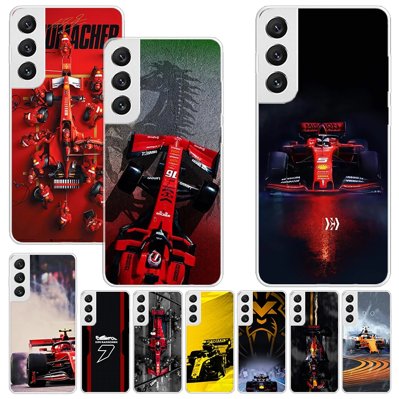 For Formula 1 F1 Car Print Soft Case for Samsung Galaxy Note 8 9 10 + 20 Ultra M21 M30S M32 M51 Phone Shell J4 J6 Plus J8 Cover