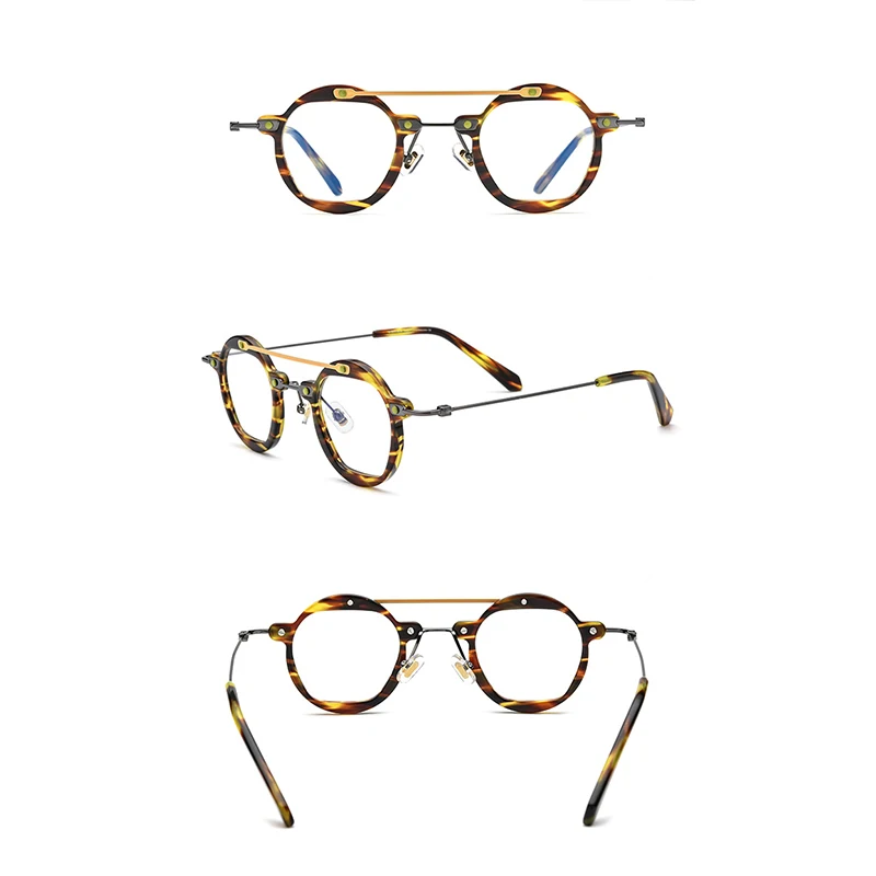 

Belight Optical Acetate with Titanium Prescription Vintage Retro Oval Shape Men Women Eyeglasses Spectacle Frame Eyewear 185712