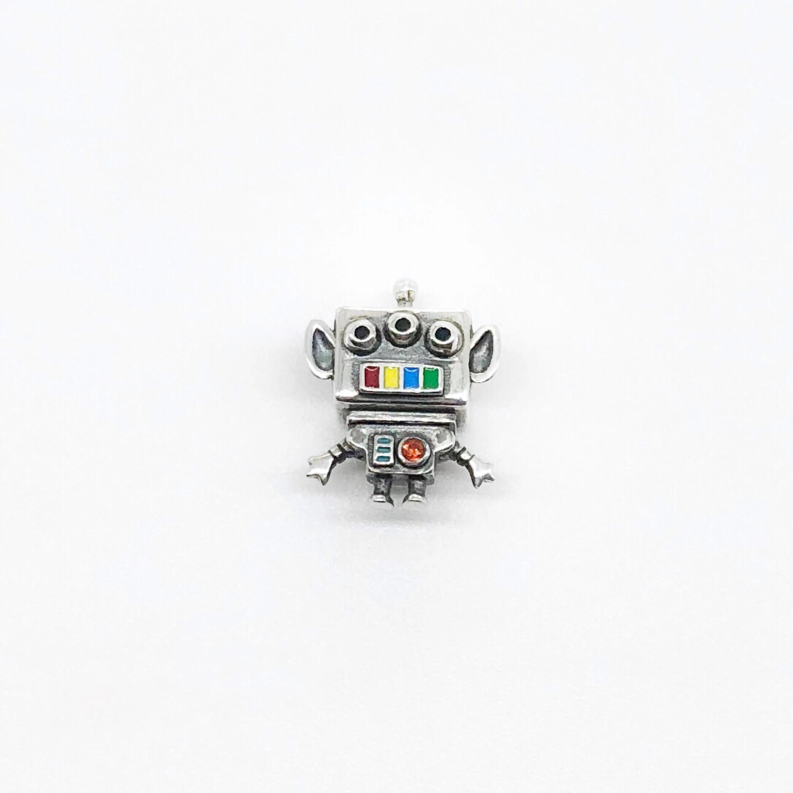 

Limited 925 Sterling Silver Cute Robot Charm Bead Fit Pandora Bracelet Bangle DIY Jewelry Making Pendant Women Collection Gift