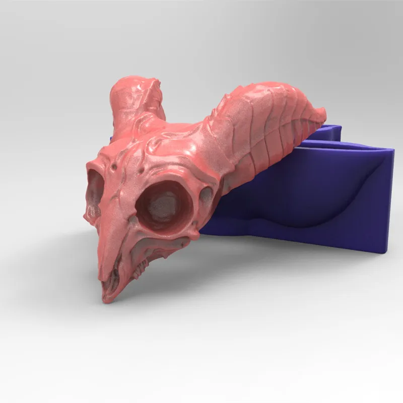 

Crow Skull Silicone Mold Diy Making Plaster Model Interior Decoration Tool Fondant Chocolate Food Mold17347