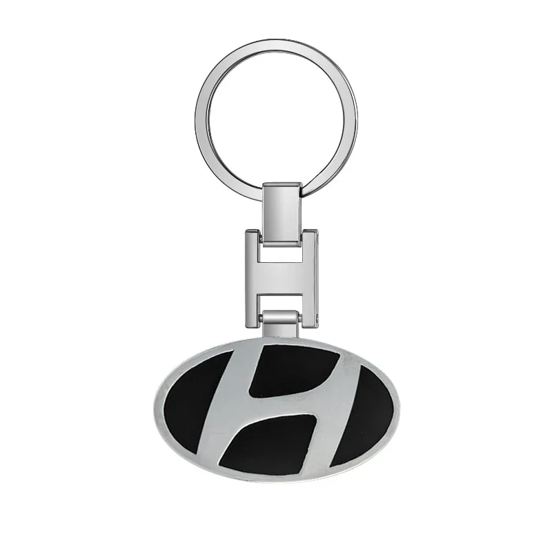 

3D/металлический автомобильный брелок с эмблемой, кольца, держатель, авто брелок для ключей, Стайлинг для Hyundai Tucson 2021, Accent I10 I20 Kona Getz Solaris Creta