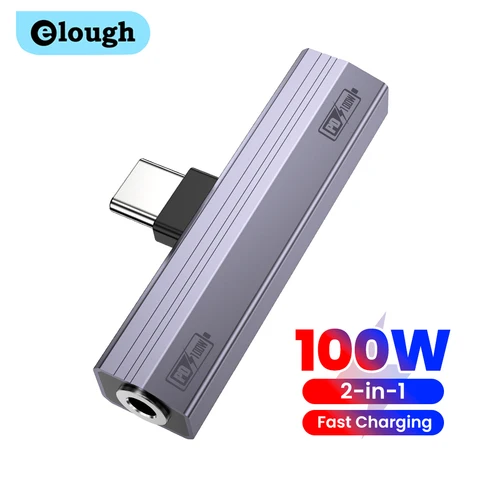 PD 10 Вт/100 Вт Тип C Адаптер для наушников Разъем 3,5 мм Аудио адаптер для наушников USB Type C к USB-C Адаптер для зарядки Аудиоразъем