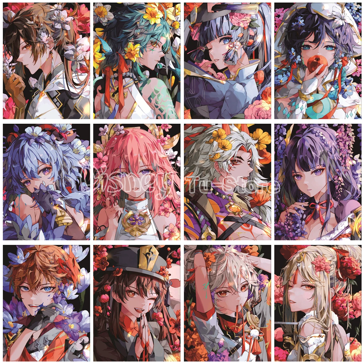 

5d Diy Diamond Painting Anime Genshin Impact Picture Full Diamond Art Mosaic Embroidery Rhinestone Cross Stitch Kit Home Decor