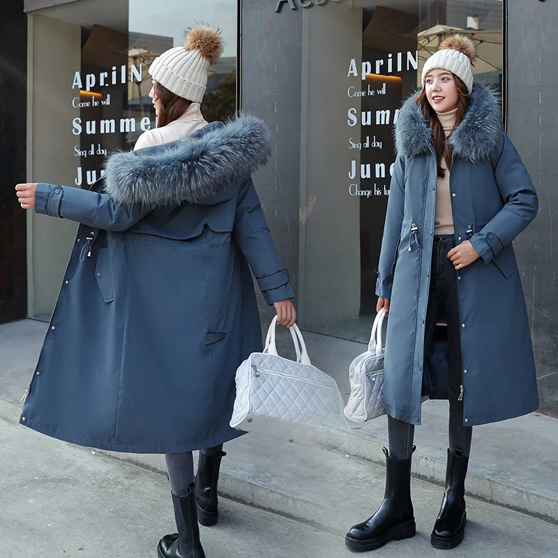Parka Coat Women 2022 Winter New Over-the-knee Long Cotton-padded Overcoat Cotton-padded Jacket
