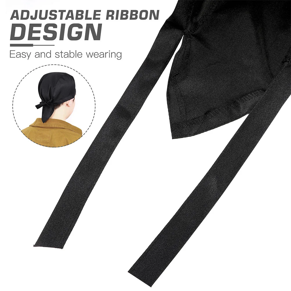 5-шт шляпа шеф-повара унисекс кепки галстук с галстуком шляпы для женщин тканевая