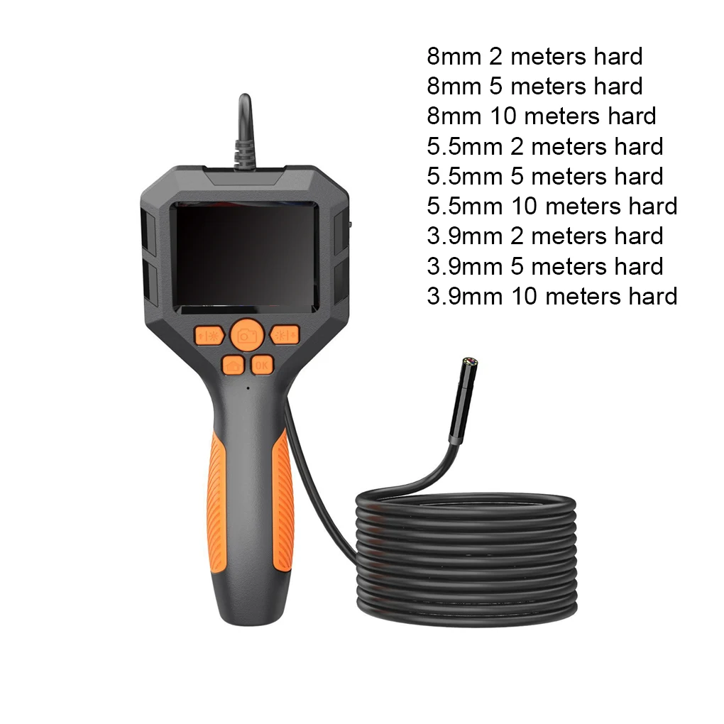 

ABS Metal Endoscope IPS Screen IP68 Waterproof HD Digital Nonslip Handle Handheld Industrial Car Repairing Endoscopes