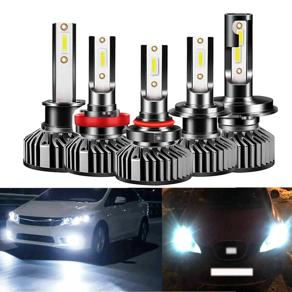 

2PCS Universal LED Car Headlight 55W 6800LM 6500K H7 LED H4 H1 9006 Auto 9005 Headlight Fog Light Bulb12V 24V Super Bright Light