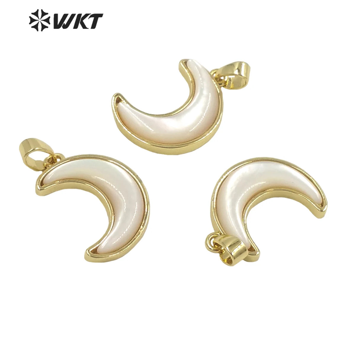 

WT-JP326 WKT 2022 Noble Moon Exquisite Gift Pendant MOP Women Gold-Plate Fashion Sale New Style Accessory INS