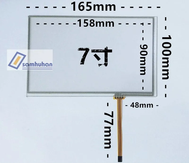 

New 7-inch 4-wire resistive touch screen right cable 165*100