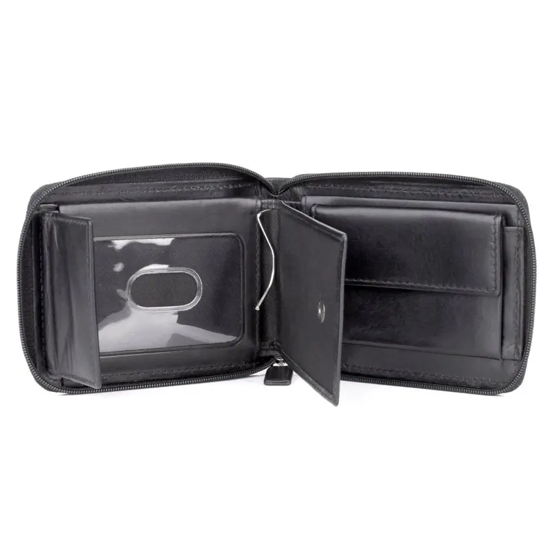 

Men's Regatta Zip-Around Billfold with Zip Bill Compartment , Black