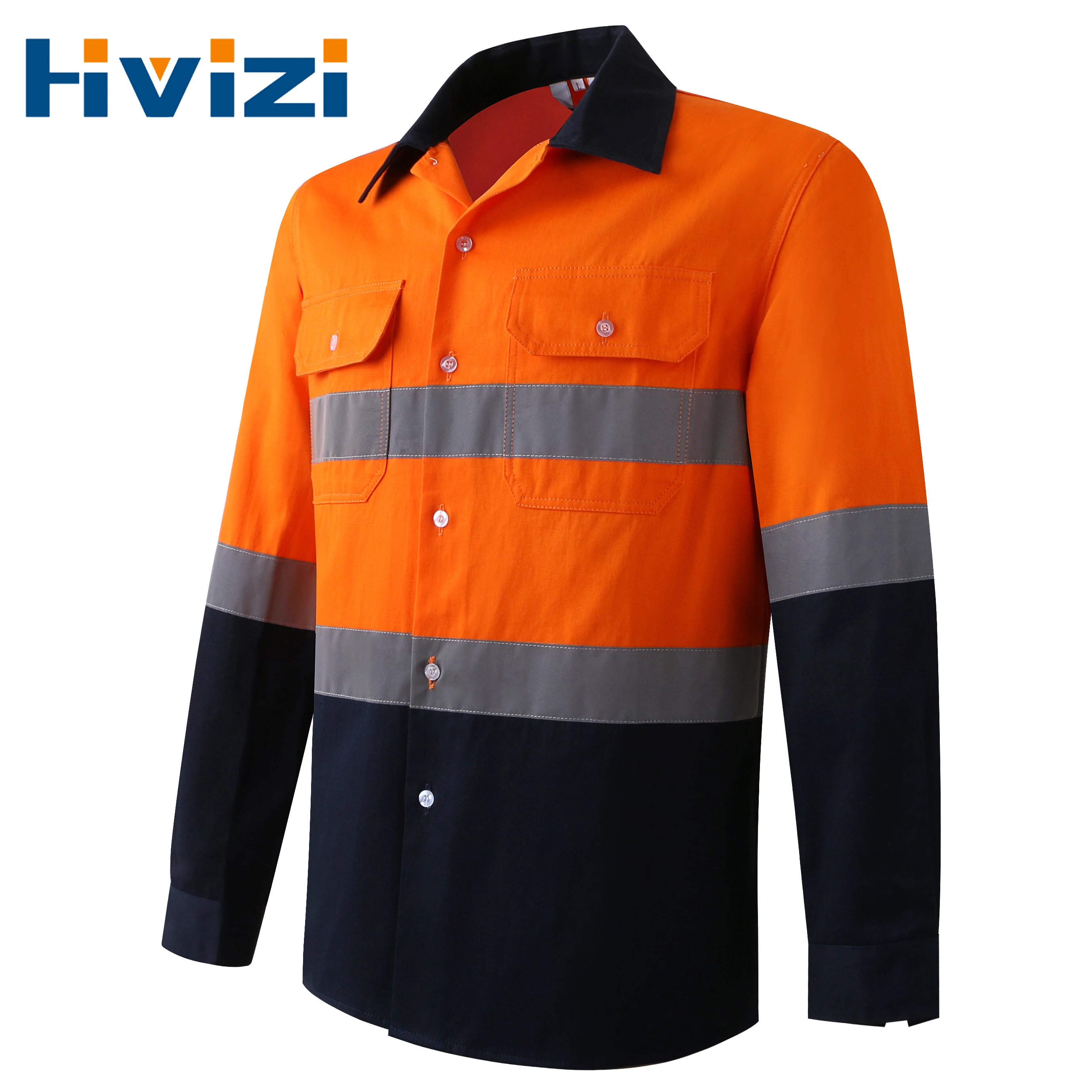 Светоотражающие безопасные рабочие рубашки с высокой видимостью, поло Hi Viz, Защитная Рубашка с длинным рукавом, безопасная одежда с высокой ...