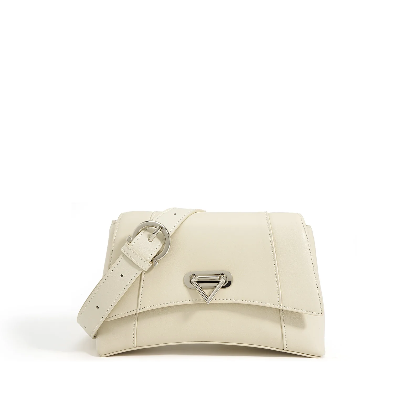 Fashionable Genuine Leather Shoulder Bags for women with Buckle, Versatile Crossbody Bag Luxury saddle bag ladies handbags