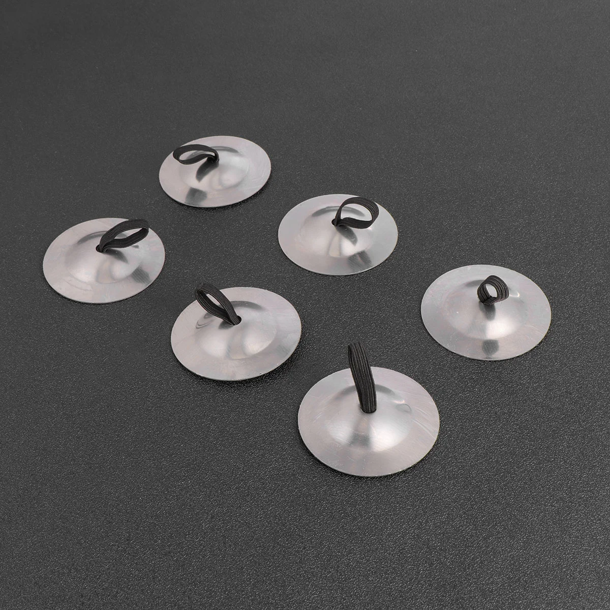 6pcs Musical Instrumen Iron Finger Cymbals Percussion Dancing Props Instrument (Silver)