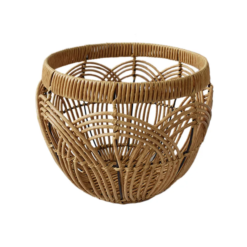 

2023 Trend pp Plastic Rattan Container Waterproof Bread Basket Round Storage Woven Baskets Home Storage & Organization